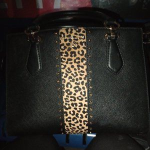 Michael Kors Marilyn Medium Satchel With Animal Print Leopard